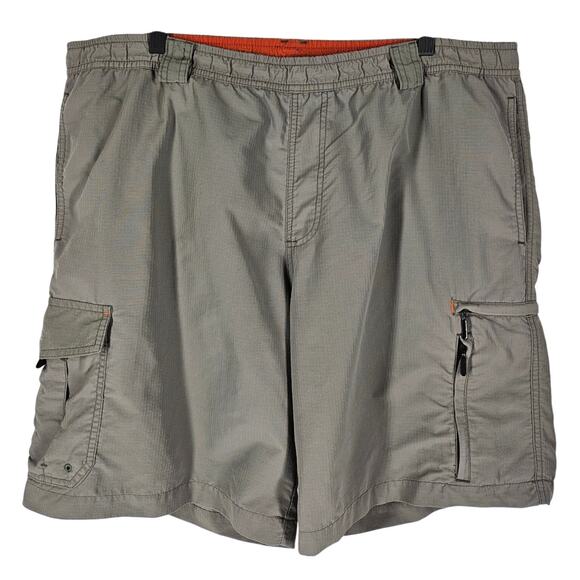EDDIE BAUER MEN'S GRAY HIKING CARGO SHORTS SIZE LARGE - Picture 1 of 16